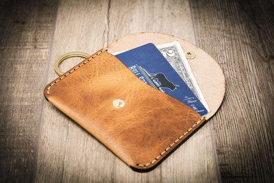 Keychain Leather Wallet - The Richmond - Brandy