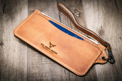 Aledo Zip Wallet - Saddle Tan Bull Sheath Leather