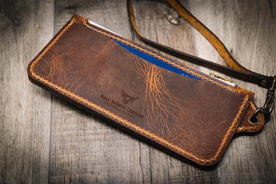 Aledo Zip Wallet - Walnut Bull Sheath Leather