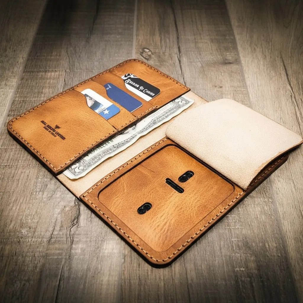 Law Enforcement long wallet - Saddle Tan
