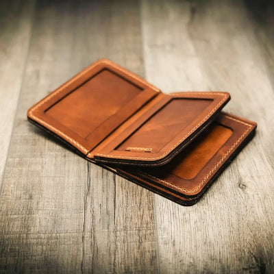 Federal Badge Wallet Small - Chestnut