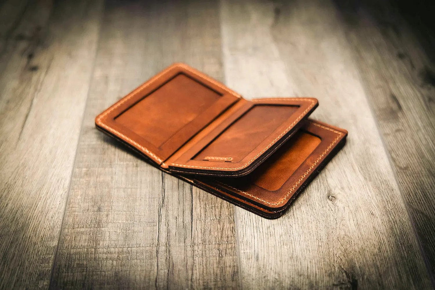 Federal Badge Wallet Small - Chestnut Bull Sheath Leather