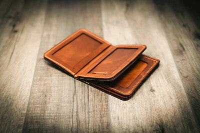 Federal Badge Wallet Small - Chestnut Bull Sheath Leather