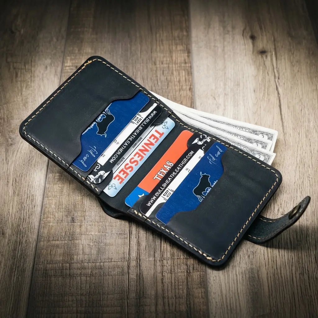 Glory Snap Bifold Wallet -Black