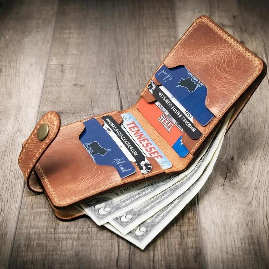 Glory Snap Bifold Wallet - Saddle Tan