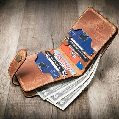 Glory Snap Bifold Wallet - Saddle Tan