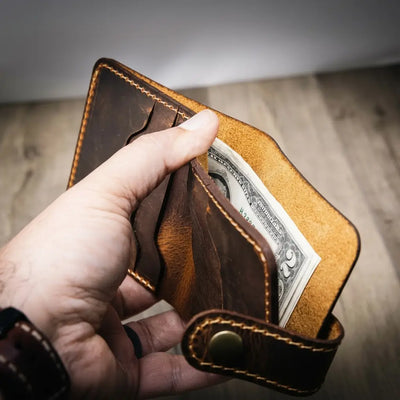 Glory Snap Bifold Wallet - Walnut