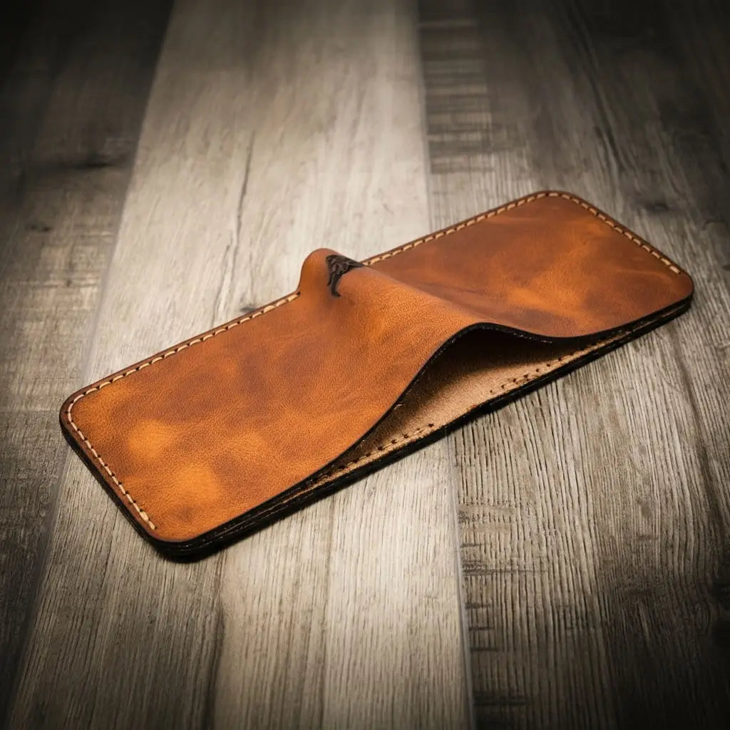 Leather Bifold Mens Wallet Chestnut
