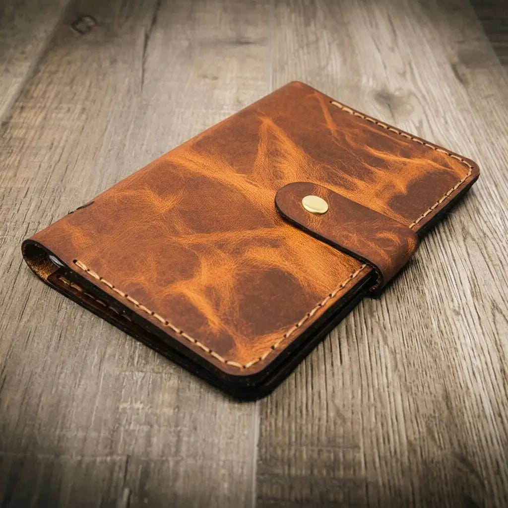 Leather Field Notes Cover - Alternate View - Bull Sheath Leather