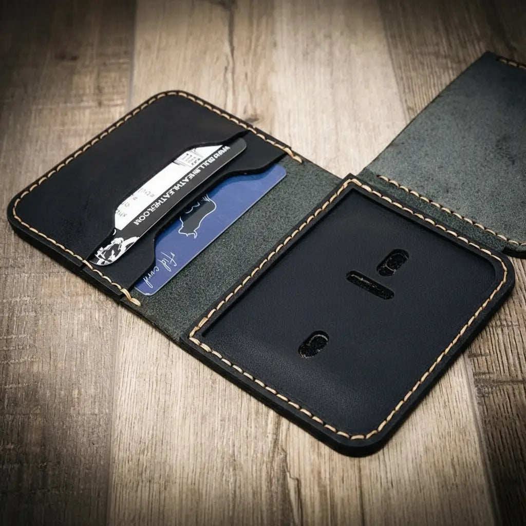 Black Minimalist Black Wallet
