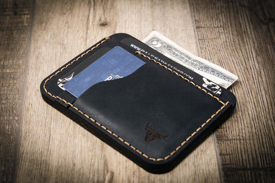 Black Leather Minimalist Wallet