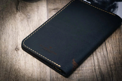 Nomad Leather Passport Holder - Black Bull Sheath Leather