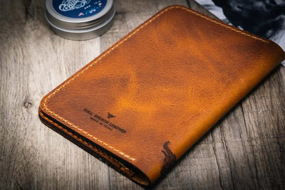 Nomad Leather Passport Holder - Chestnut Bull Sheath Leather