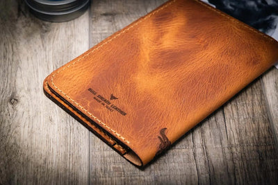 Nomad Leather Passport Holder - Saddle Tan Bull Sheath Leather