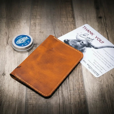 Nomad Leather Passport Holder - Chestnut
