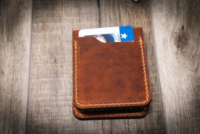 Peyton Small Card Holder- Chestnut Bull Sheath Leather