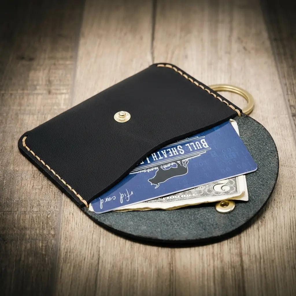 Keychain Leather Wallet - The Richmond - Black
