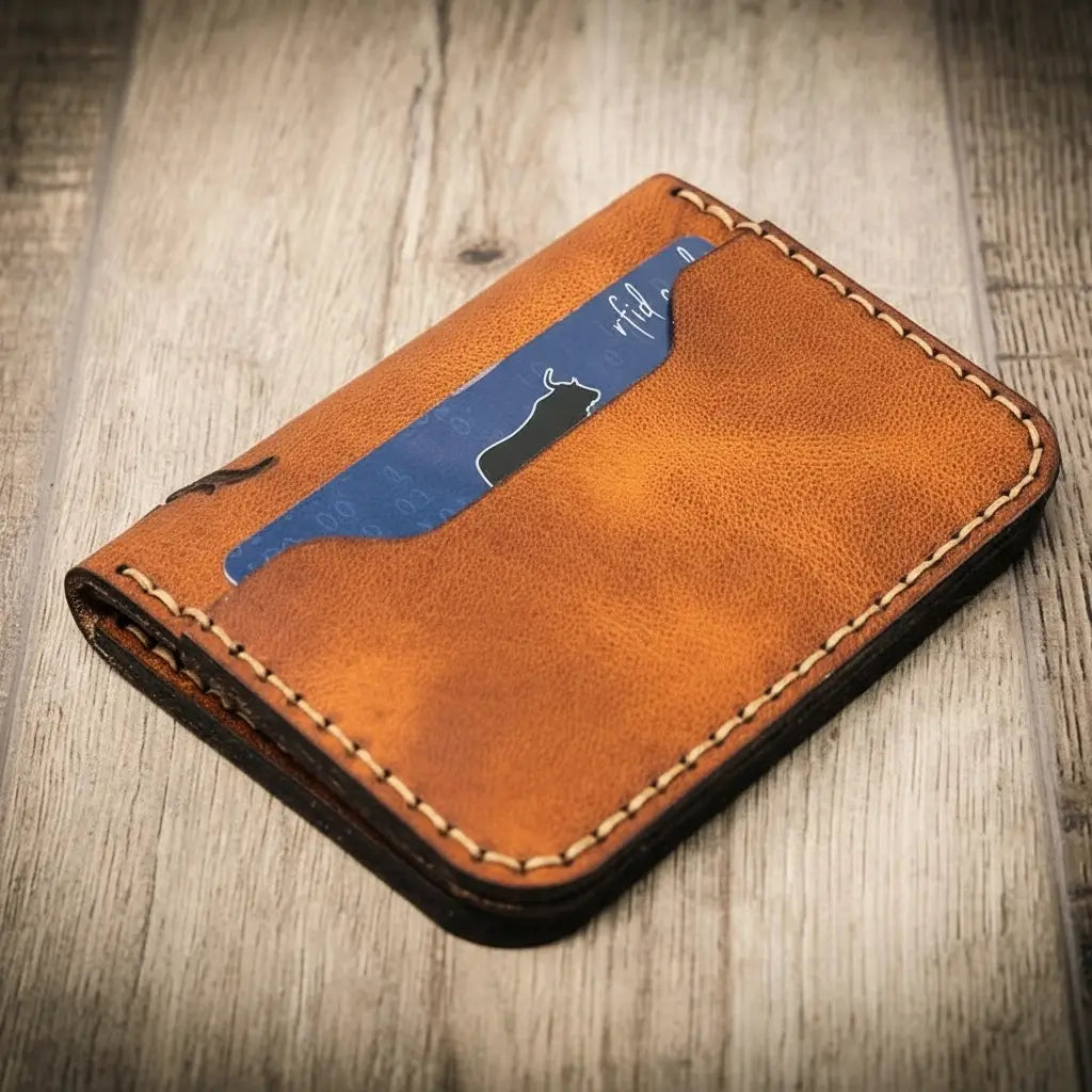 Georgetown Wallet: Minimalist Chestnut Leather - Bull Sheath