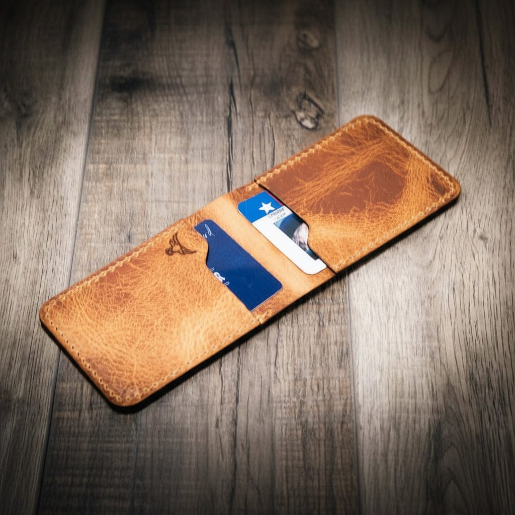 Peyton Small Card Holder- Saddle Tan Bull Sheath Leather
