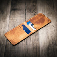 Peyton Small Card Holder- Saddle Tan Bull Sheath Leather
