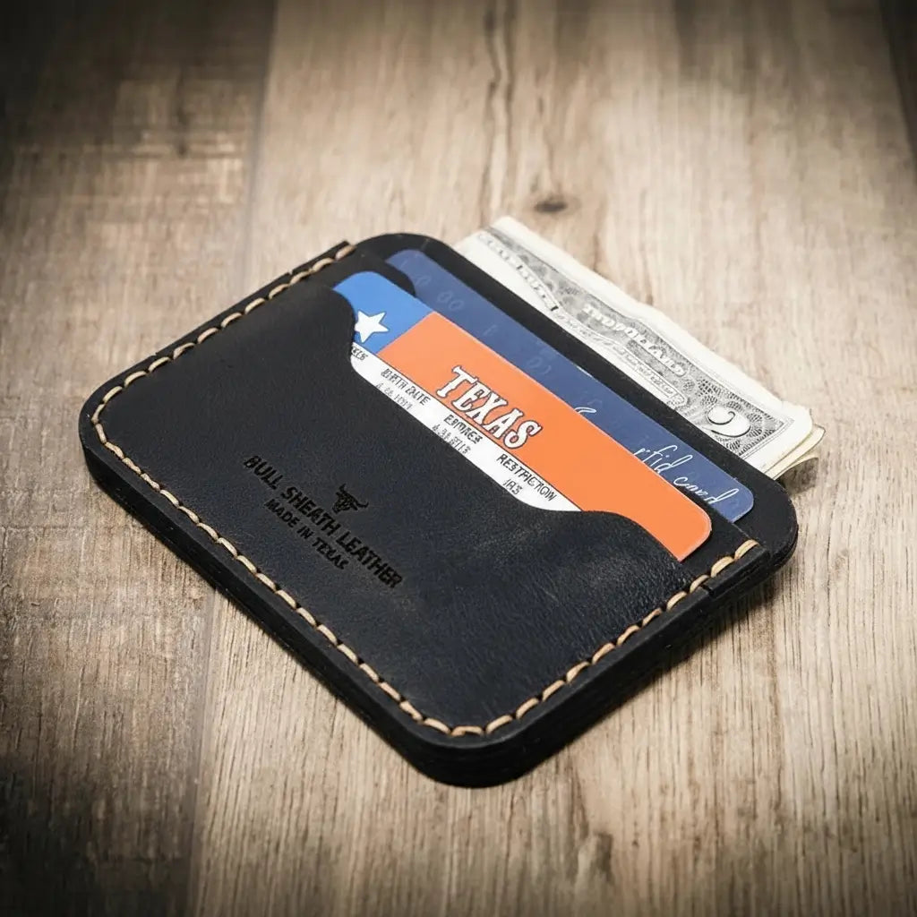 Handmade Leather credit card wallet
