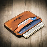 Slim Leather Wallet Dark Brown
