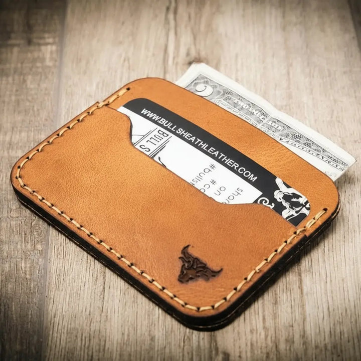 CHALLENGER×POTER LETHER CARD WALLET Pflugerville Card Wallet - Bull Sheath Leather