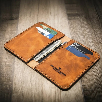 Vertical Slim Wallet - Chestnut
