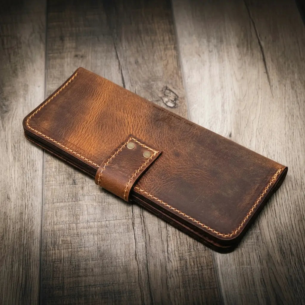Sunshine Ladies Long Wallet - Walnut