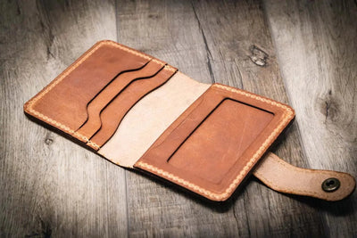 Victory Ladies Minimalist Wallet - Walnut Bull Sheath Leather