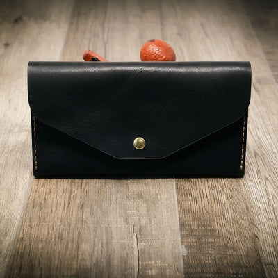 Badge Clutch Wallet - Black