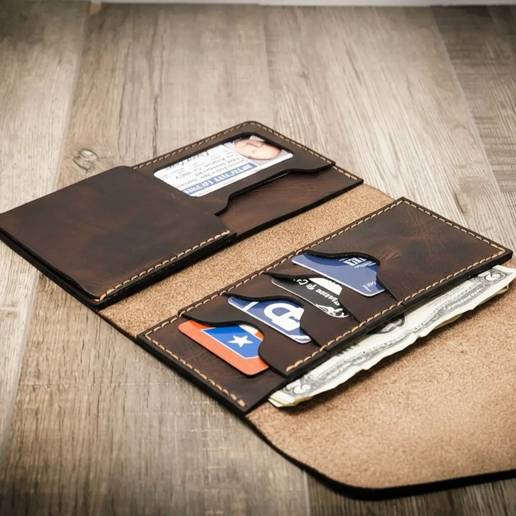 Badge Clutch Wallet - Walnut