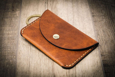 Keychain Leather Wallet - The Richmond - Chestnut