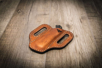 Leather Knife Sheath | Custom Knife Sheath - Chestnut