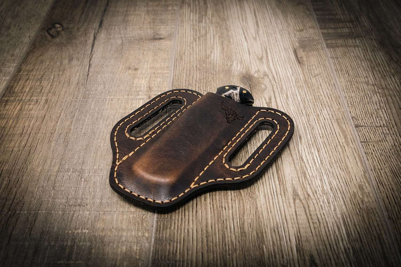 Leather Knife Sheath | Custom Knife Sheath - Walnut