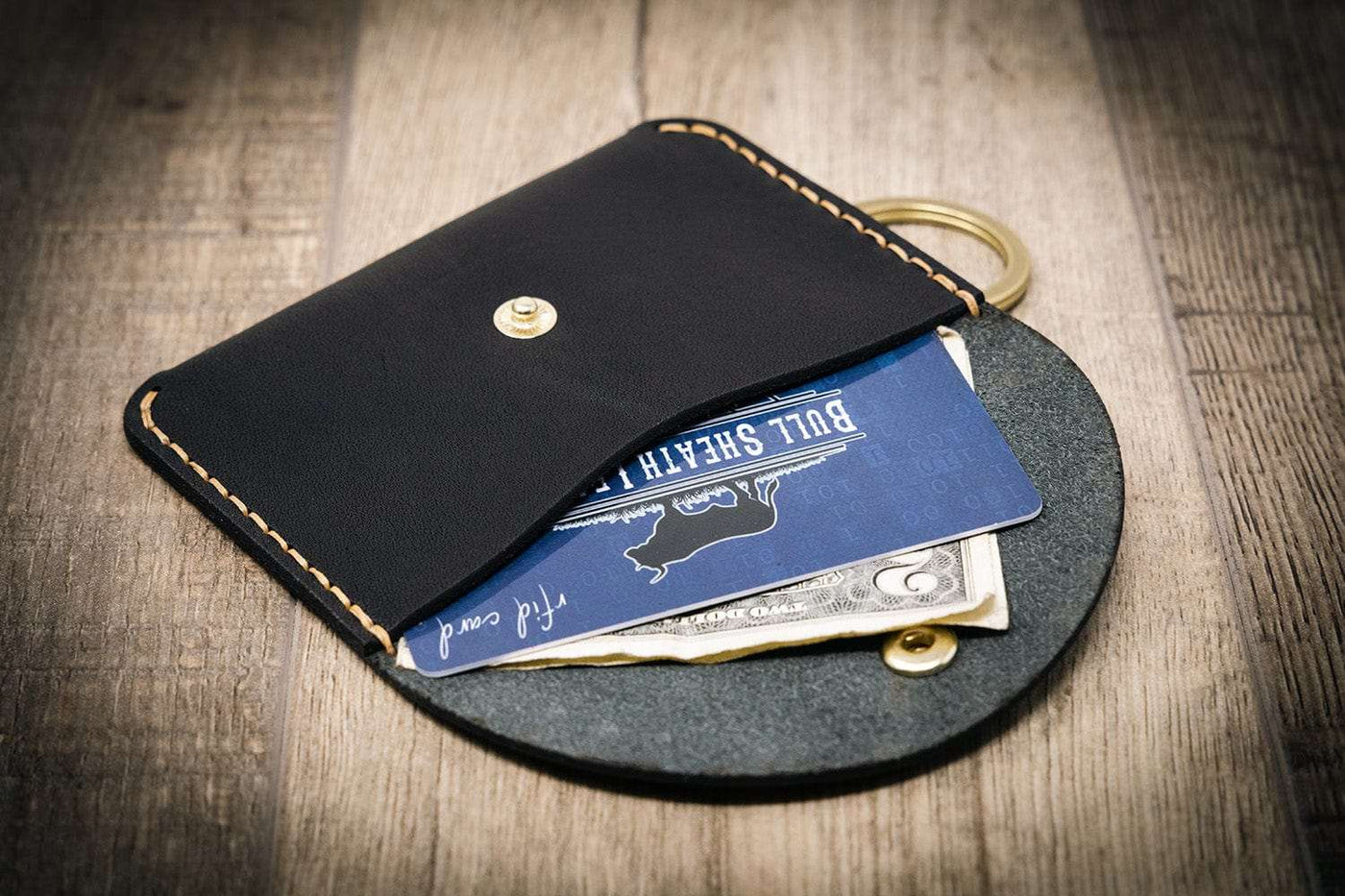 Keychain Leather Wallet - The Richmond - Black
