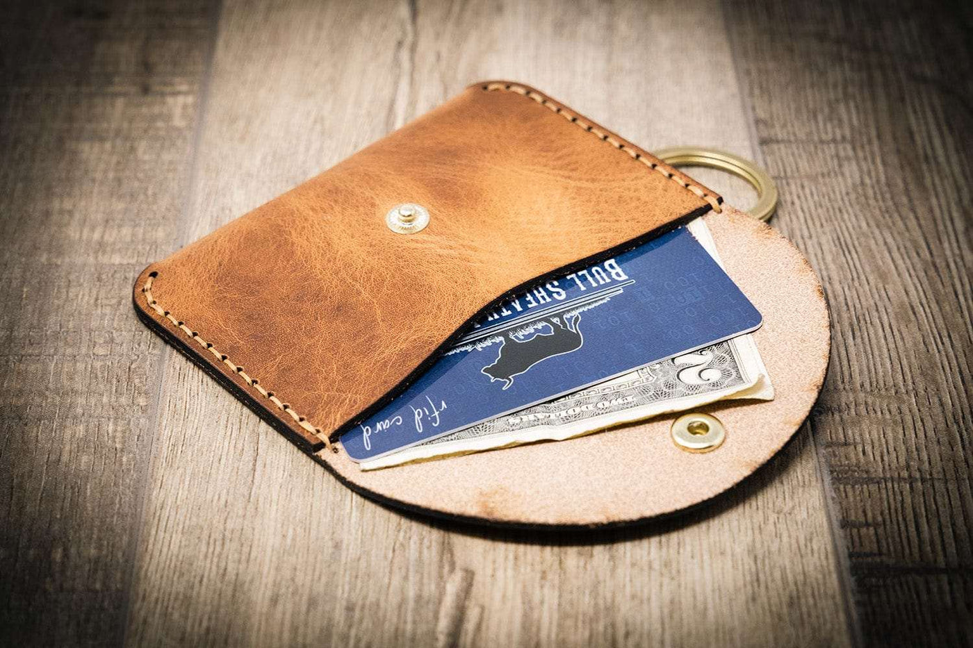 Keychain Leather Wallet - The Richmond - Brandy