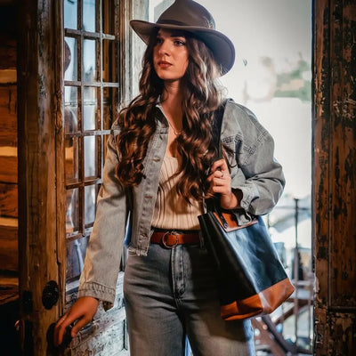 The Naomi Leather Tote Bag - Black