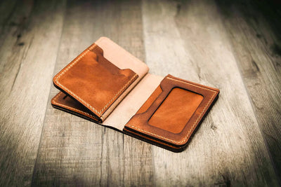 Federal Badge Wallet Small - Chestnut Bull Sheath Leather