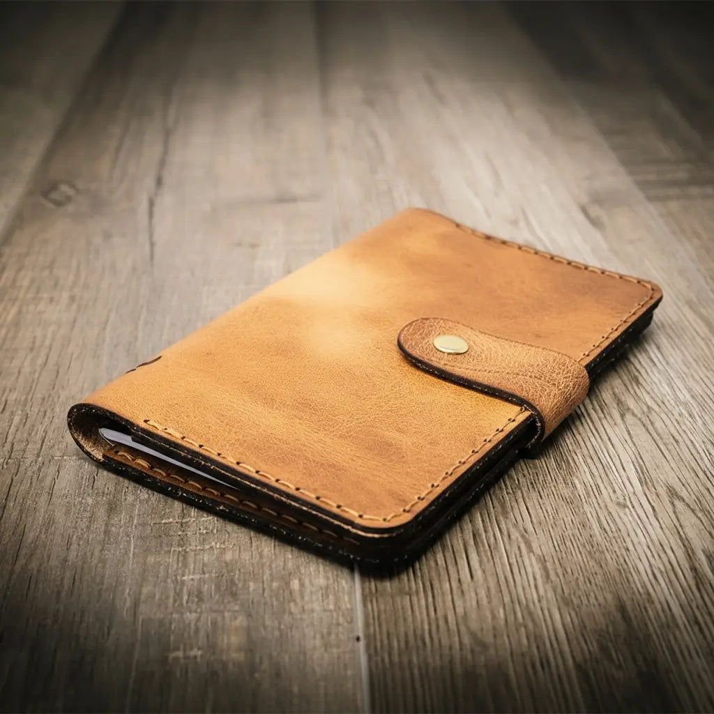 Leather Field Notes Cover - Alternate View - Bull Sheath Leather