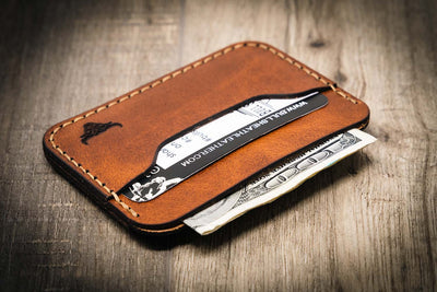 Slim Leather Wallet Dark Brown