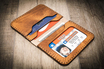 Slim Card Wallet - The Concan - Brandy – Bull Sheath Leather