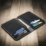 mens leather wallet in black
