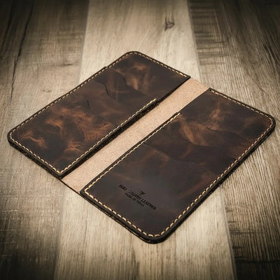 Brown Western Long Wallet
