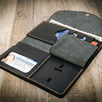Badge Clutch Wallet - Alternate View - Bull Sheath Leather
