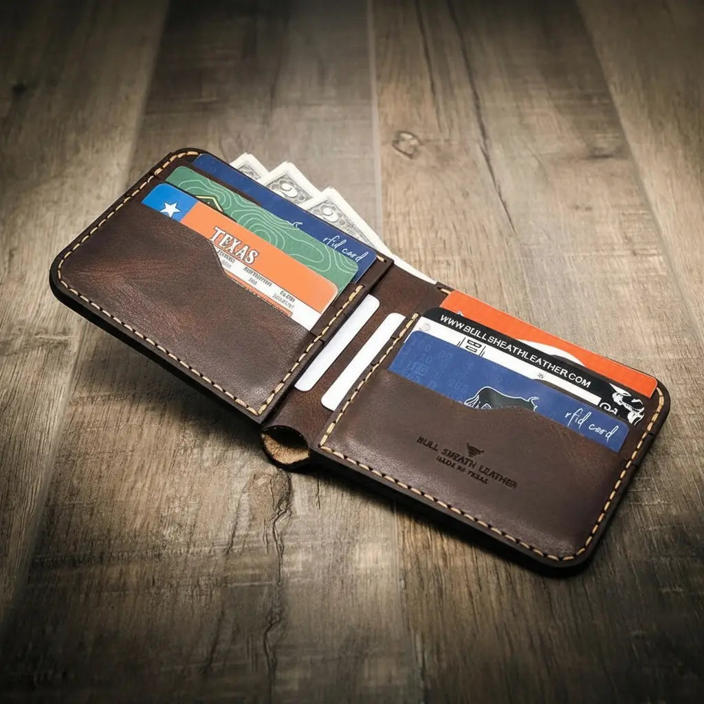 Handmade Large Bifold Wallet made in the USA
