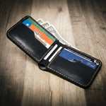 Western Bifold Wallet -  Black Bull Sheath Leather
