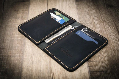 Black Slim Mens Leather Wallet