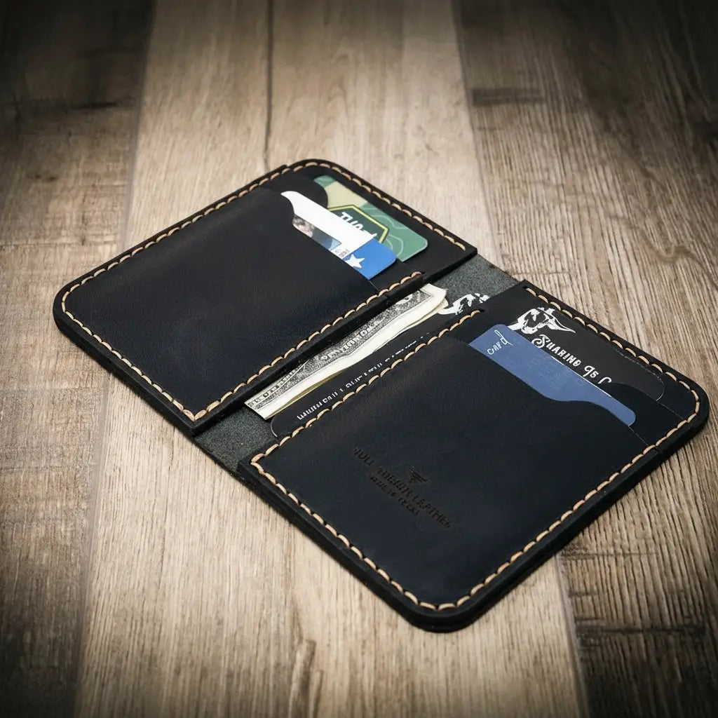 Black Slim Mens Leather Wallet
