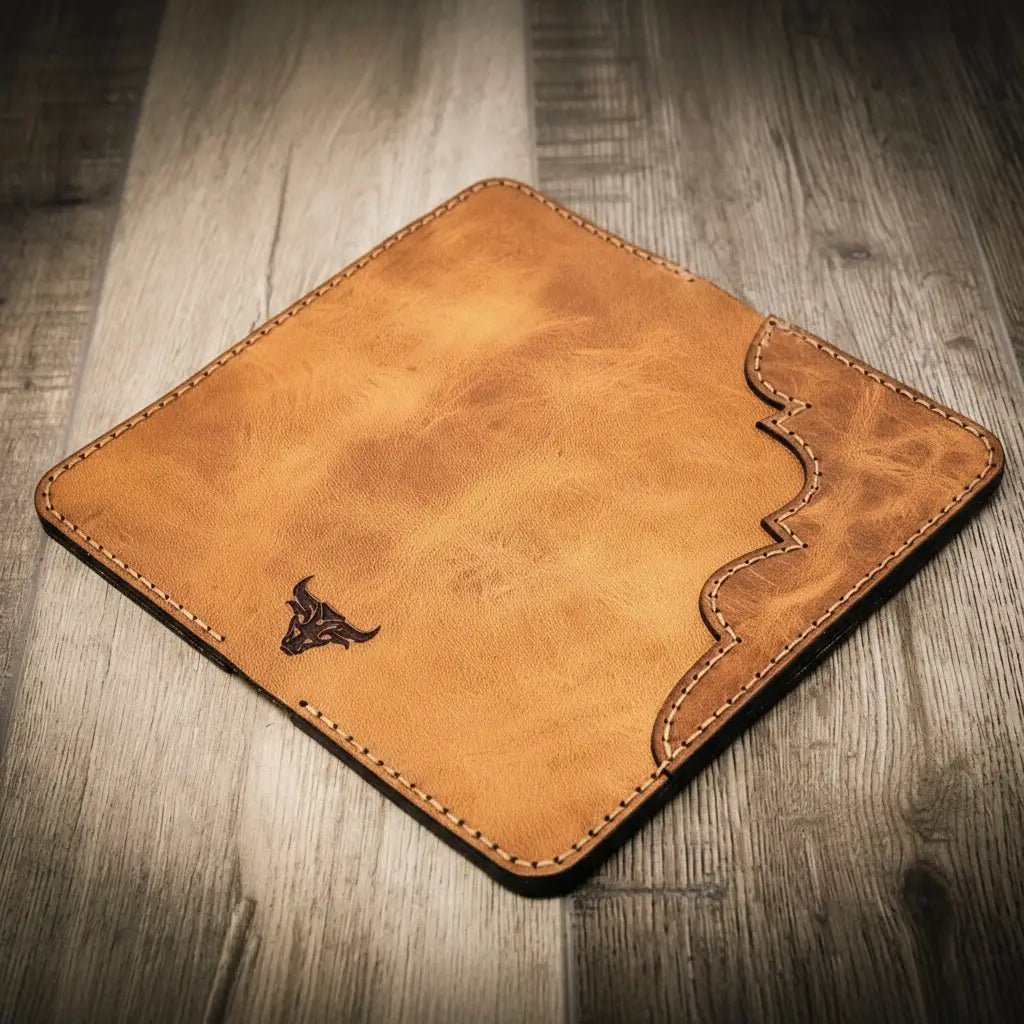 Brown Western Long Wallet
